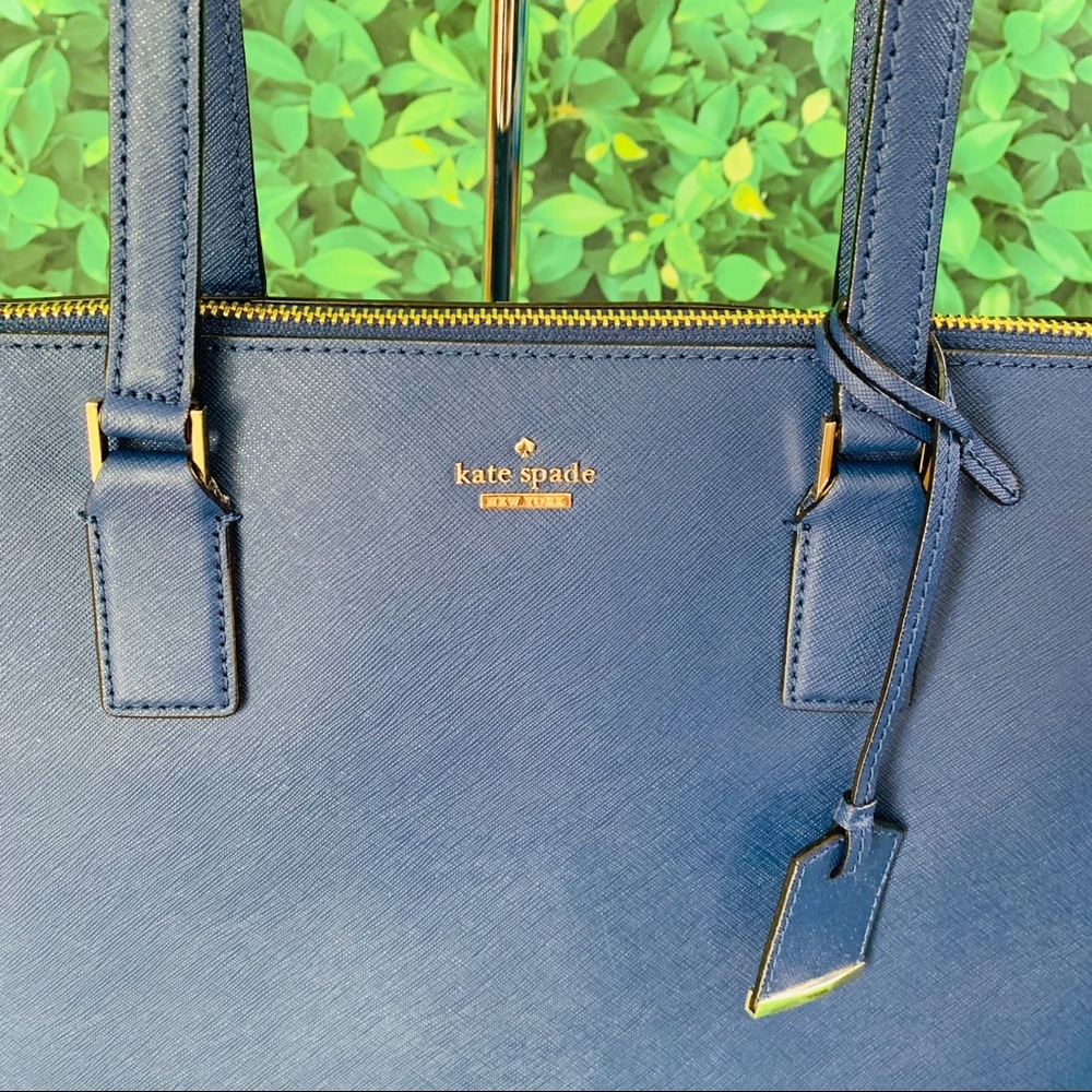 Ocean blue tote leather Kate spade Cameron lucie - Picture 3 of 7
